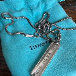 Tiffany & Co. Sterling Silver 1837 Bar Necklace